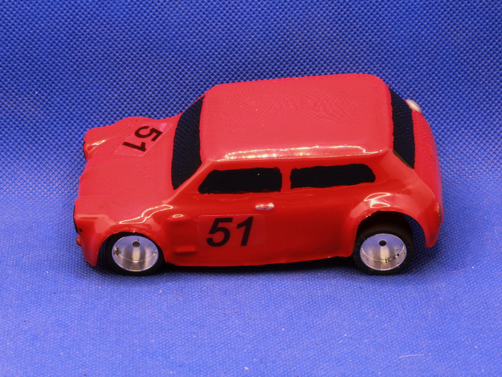 Slotcars66 Mini Sprint 1/24th scale slot car scratch built red #51  